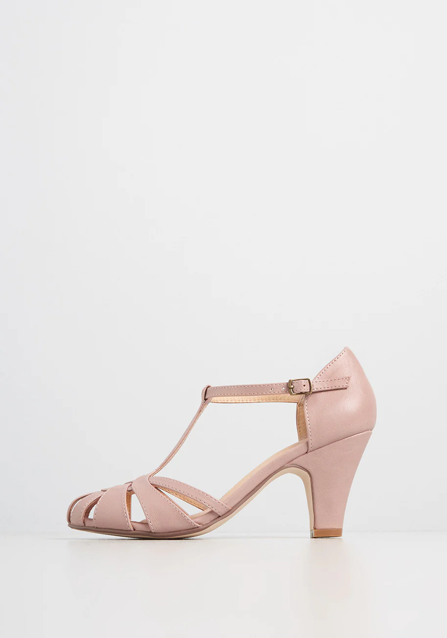 Chelsea Crew There Chic Goes T-Strap Heel in Mauve - Olabens