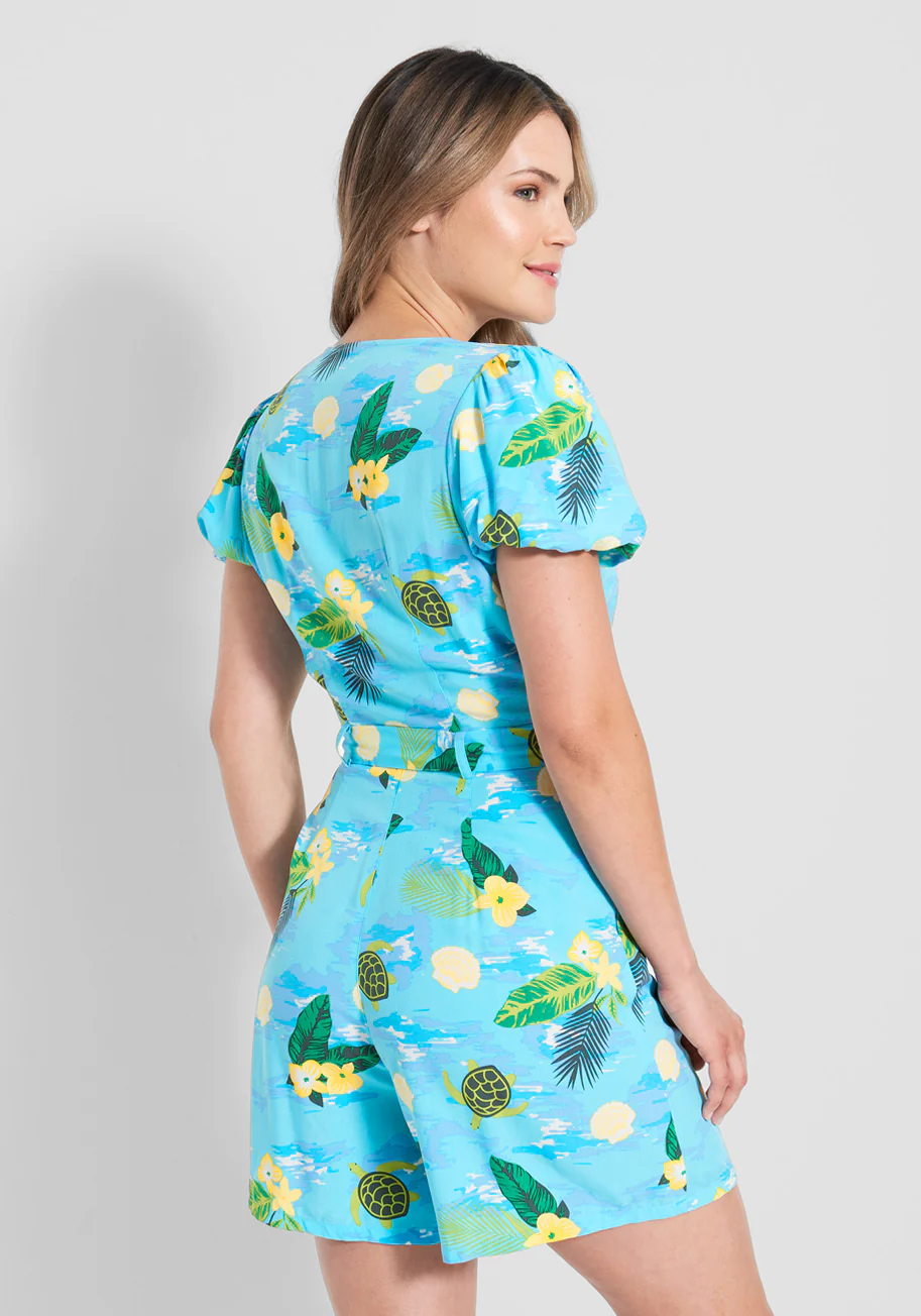 Isnyt X Collectif Sea Turtle Wave Romper - Olabens