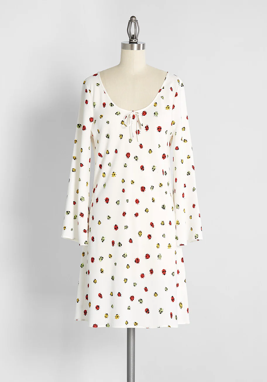 Swarming in Ladybugs Mini Dress - Olabens