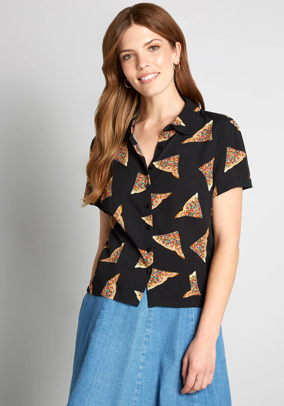 Making That Fairy Bread Button-Up Top - Olabens