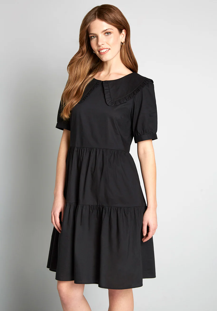 The Frill Of Youth Tiered Babydoll Dress - Olabens
