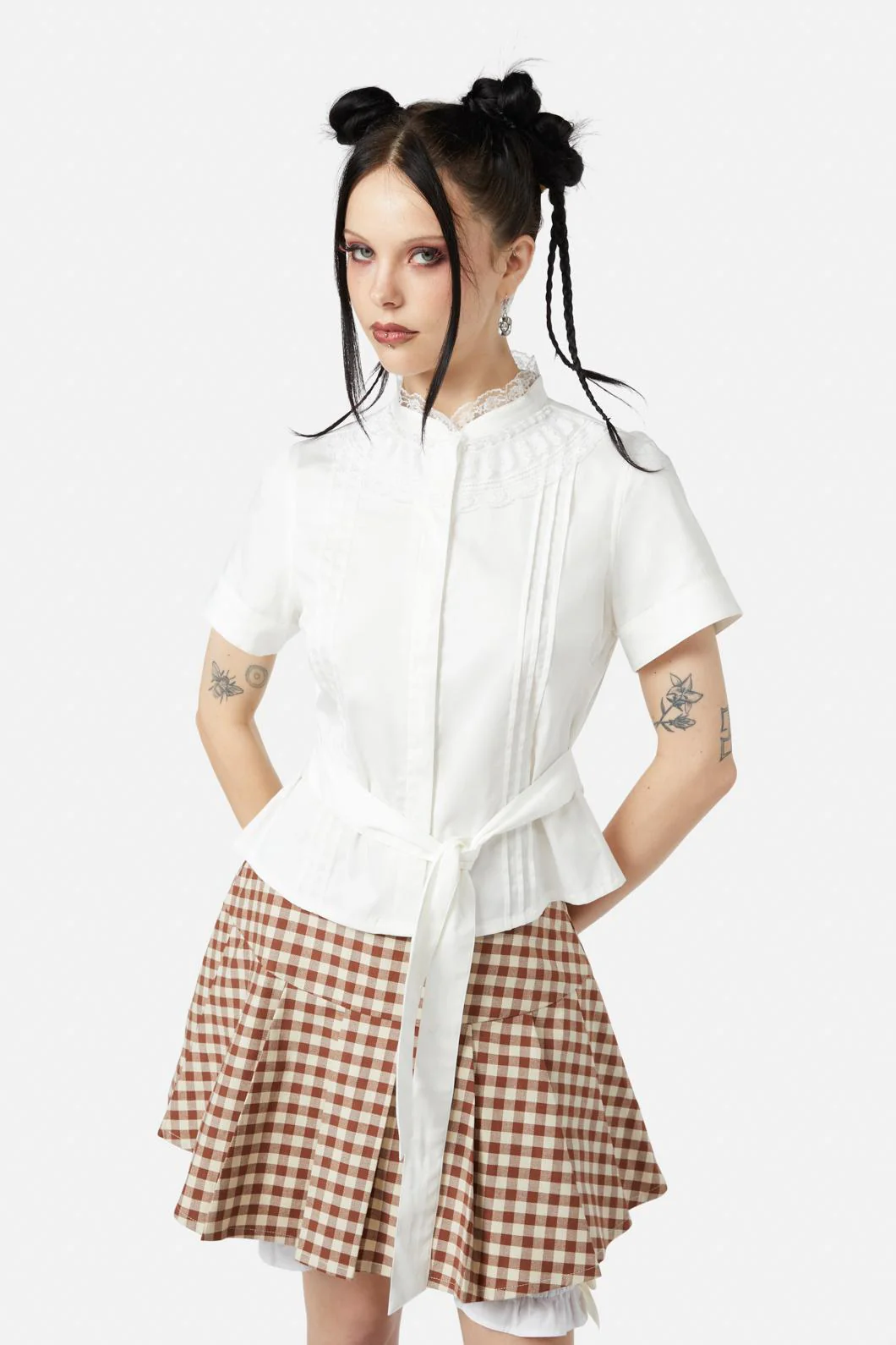 Sunset Lace Trim Blouse - Olabens