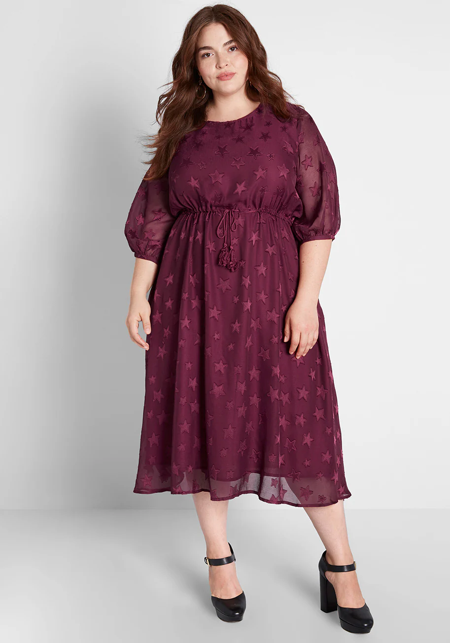 Wish Upon A Star A-Line Dress - Olabens