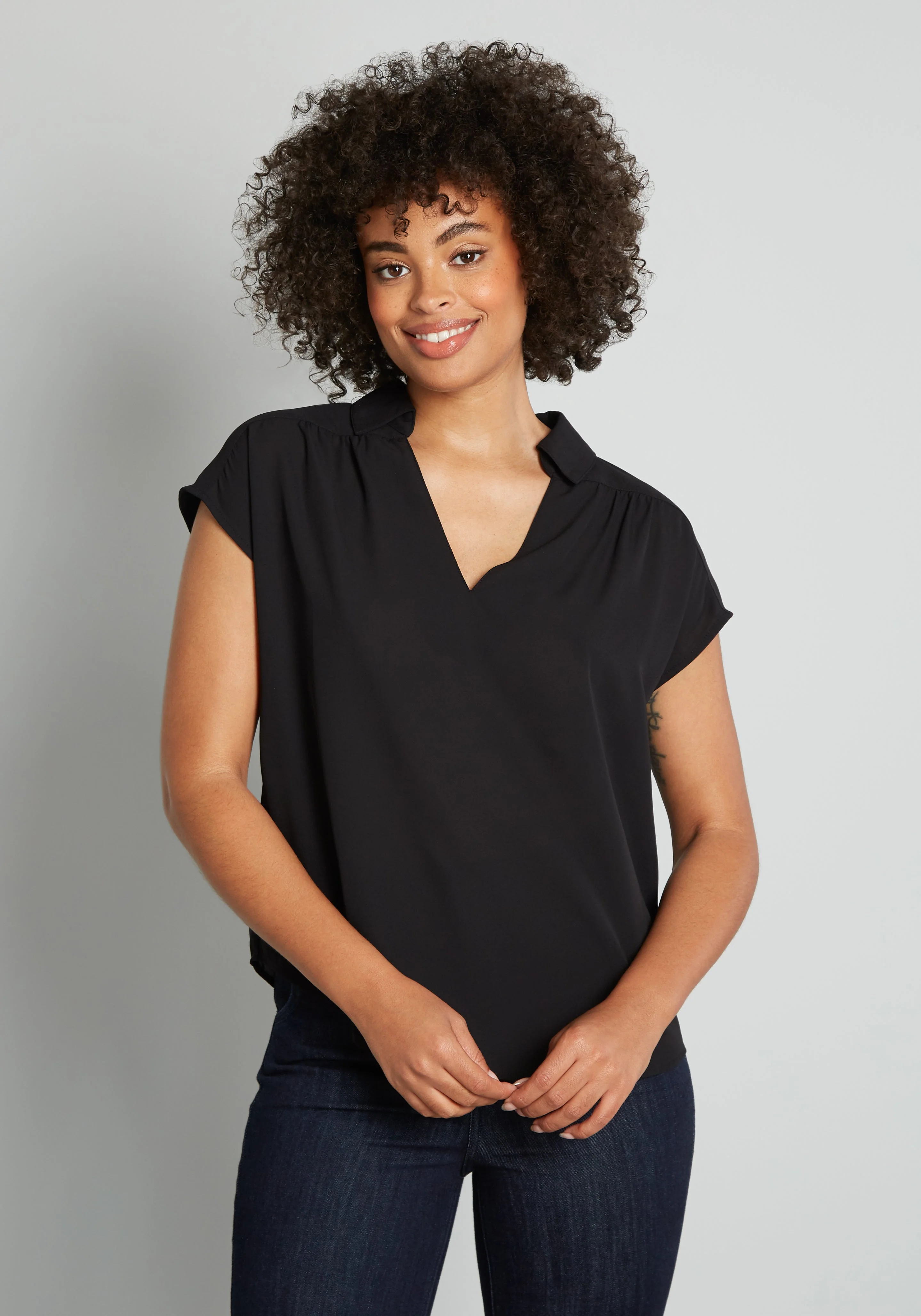 A Renewed You Short Sleeve Blouse - Olabens