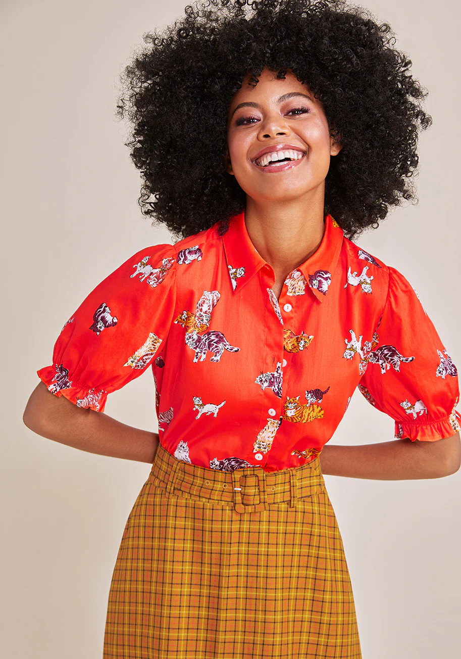 Brighter Days Puff Sleeve Shirt - Olabens