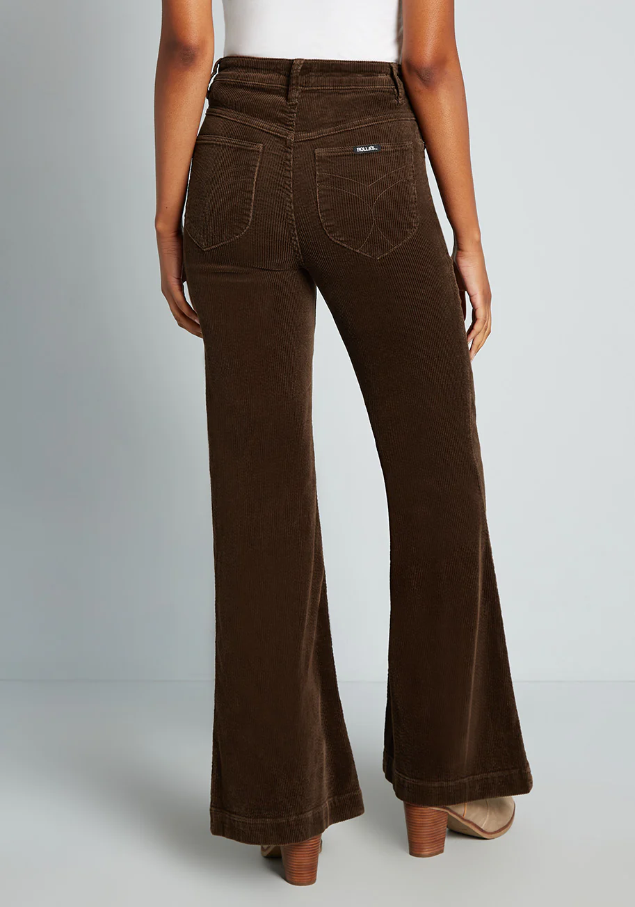 So Seventies Savvy Corduroy Flare Pants - Olabens