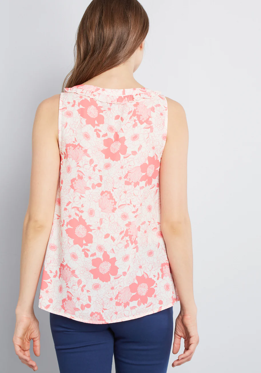 Bit of Frill Sleeveless Blouse - Olabens