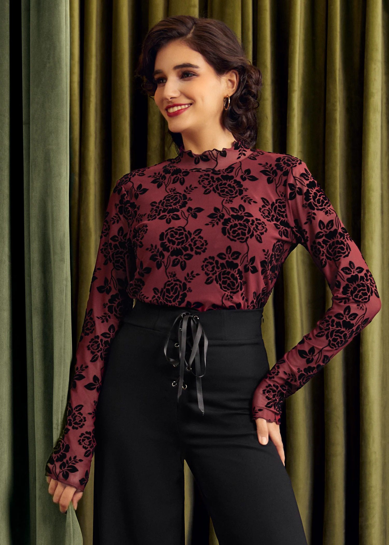 Golden Era Glow Turtleneck Top - Olabens