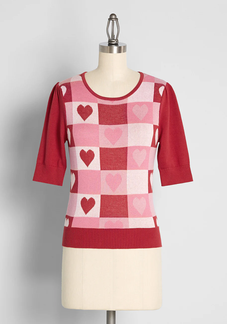 Check My Heart Knit Top - Olabens