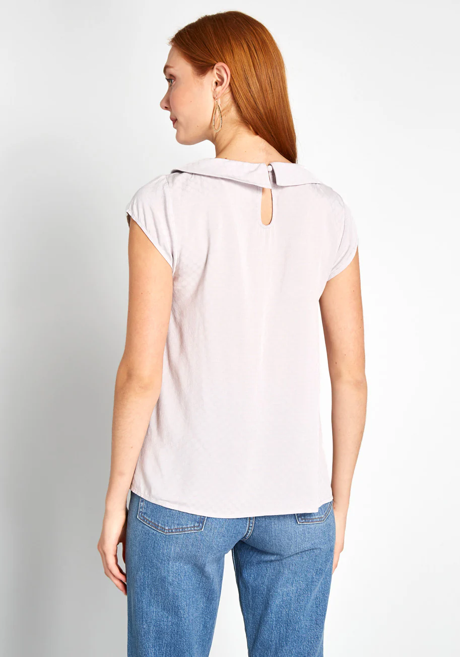 Adorable Around the Edges Collared Top - Olabens