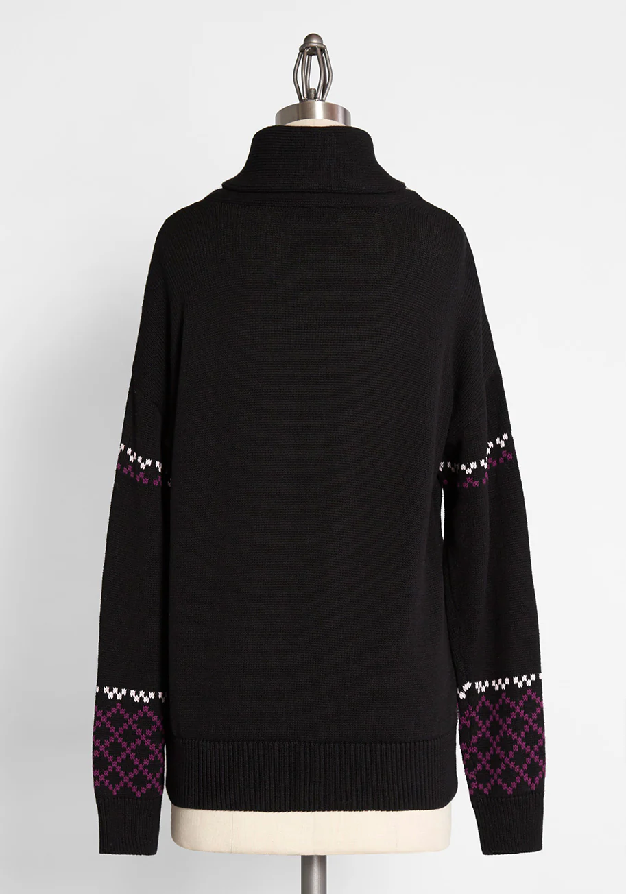 No Fox Given Fair Isle Zip Cardigan - Olabens