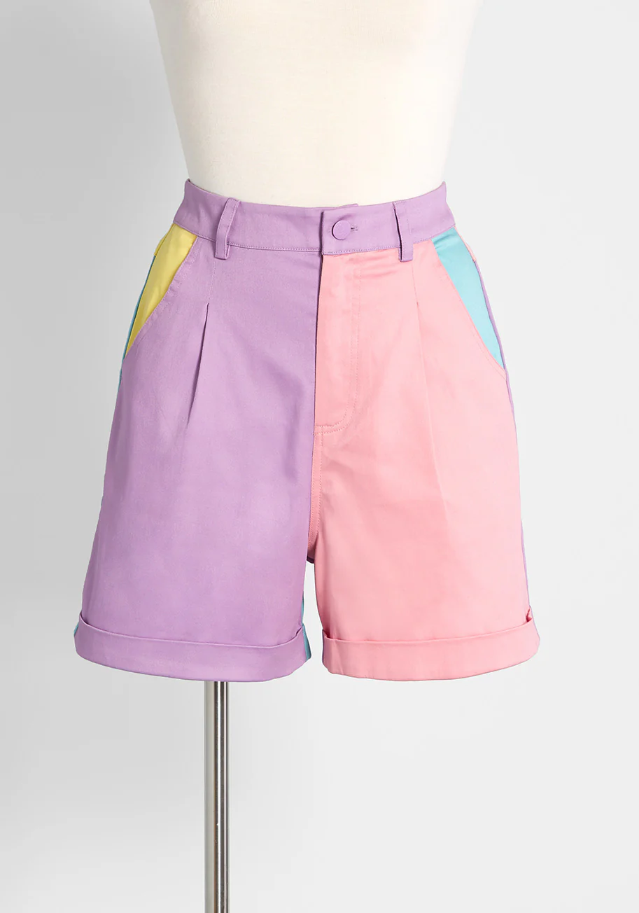 Radical in Pastels High-Rise Shorts - Olabens