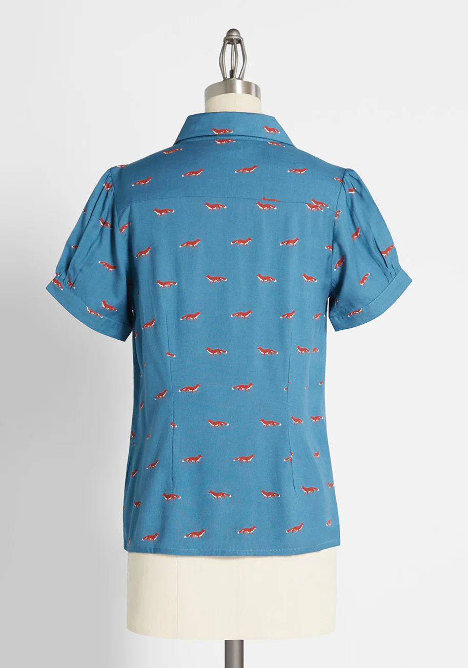 Vintage Vixen Button-Up Blouse - Olabens