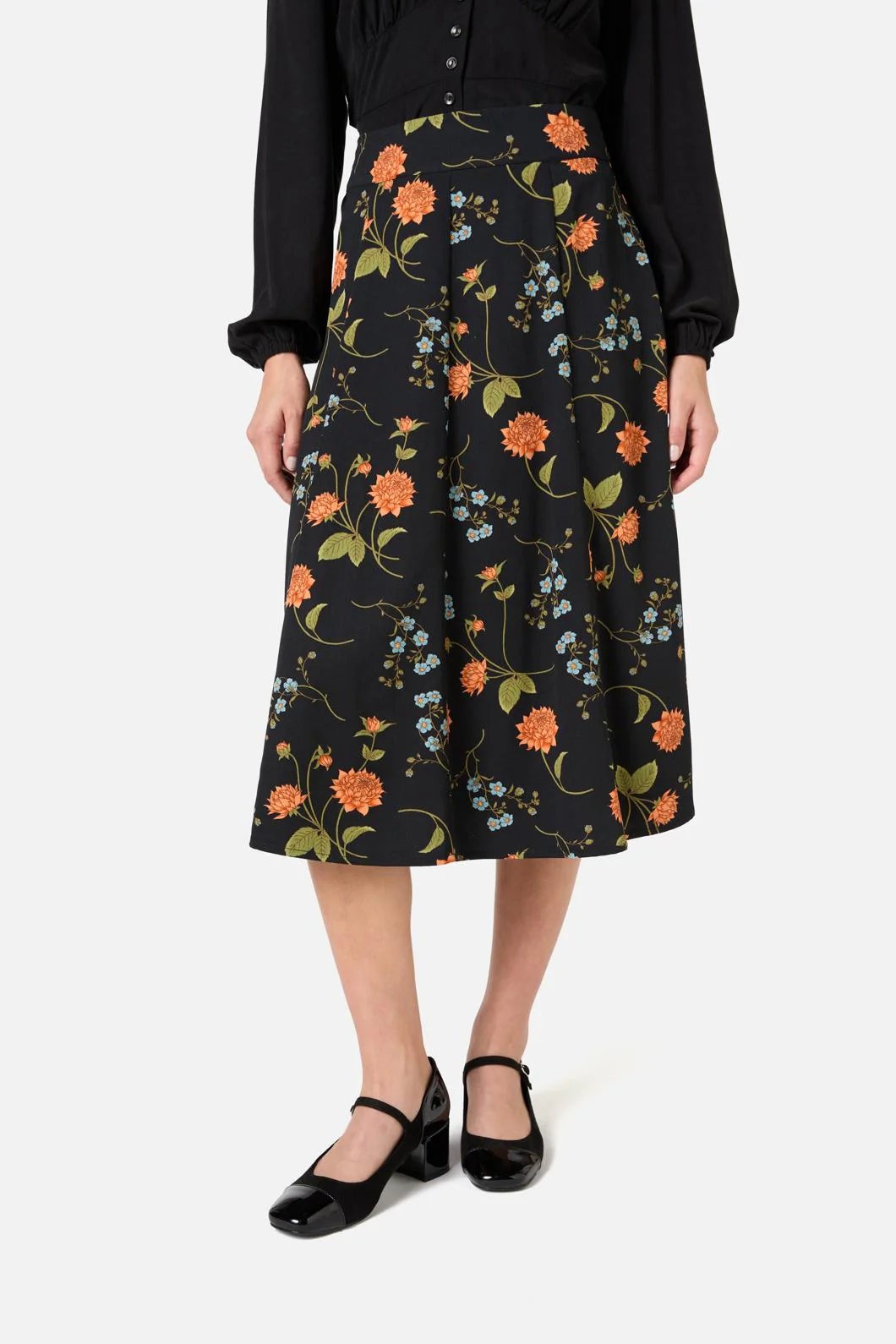 Esmerelda Floral Midi Skirt - Olabens