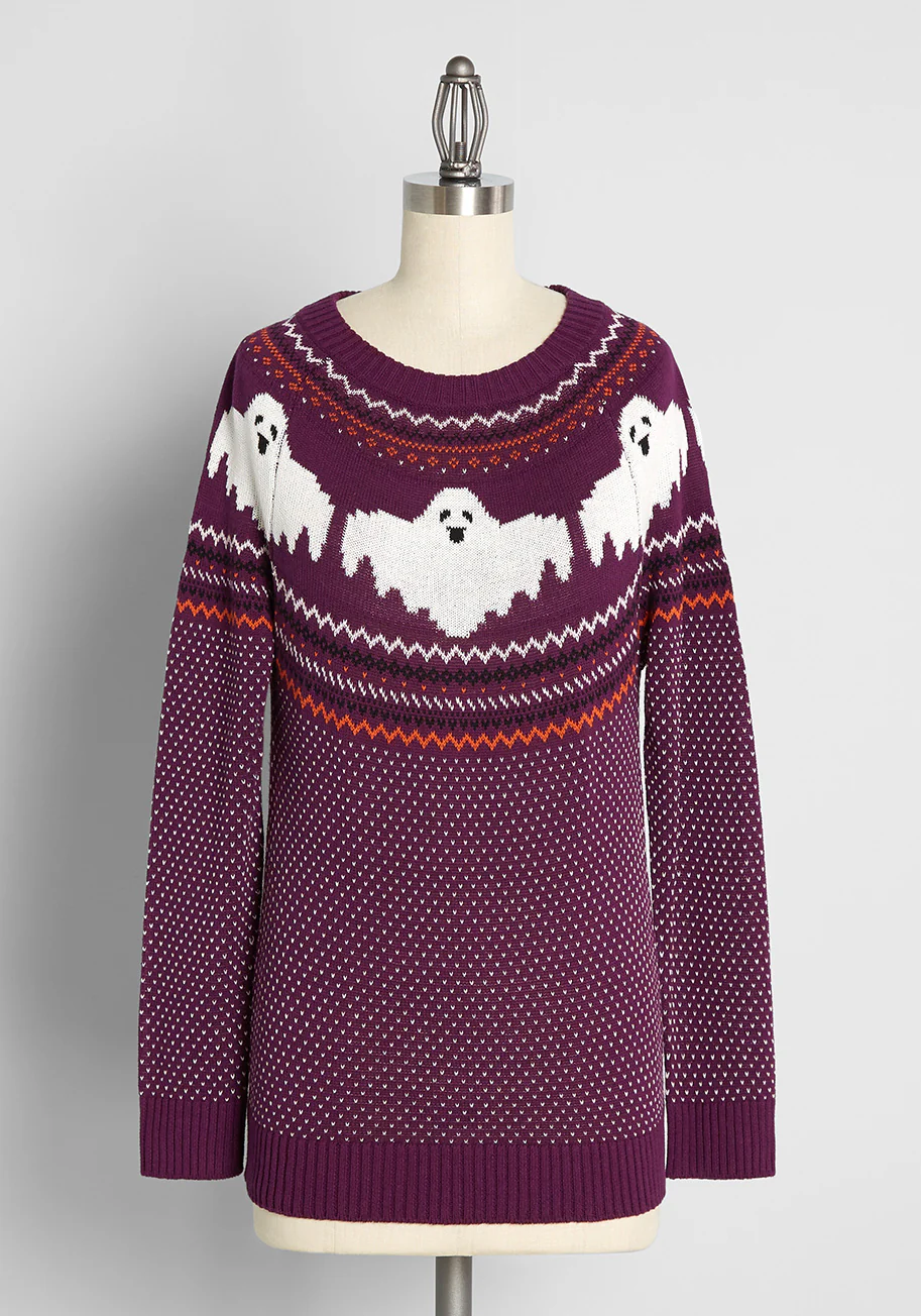 Here For The Boos Fair Isle Sweater - Olabens