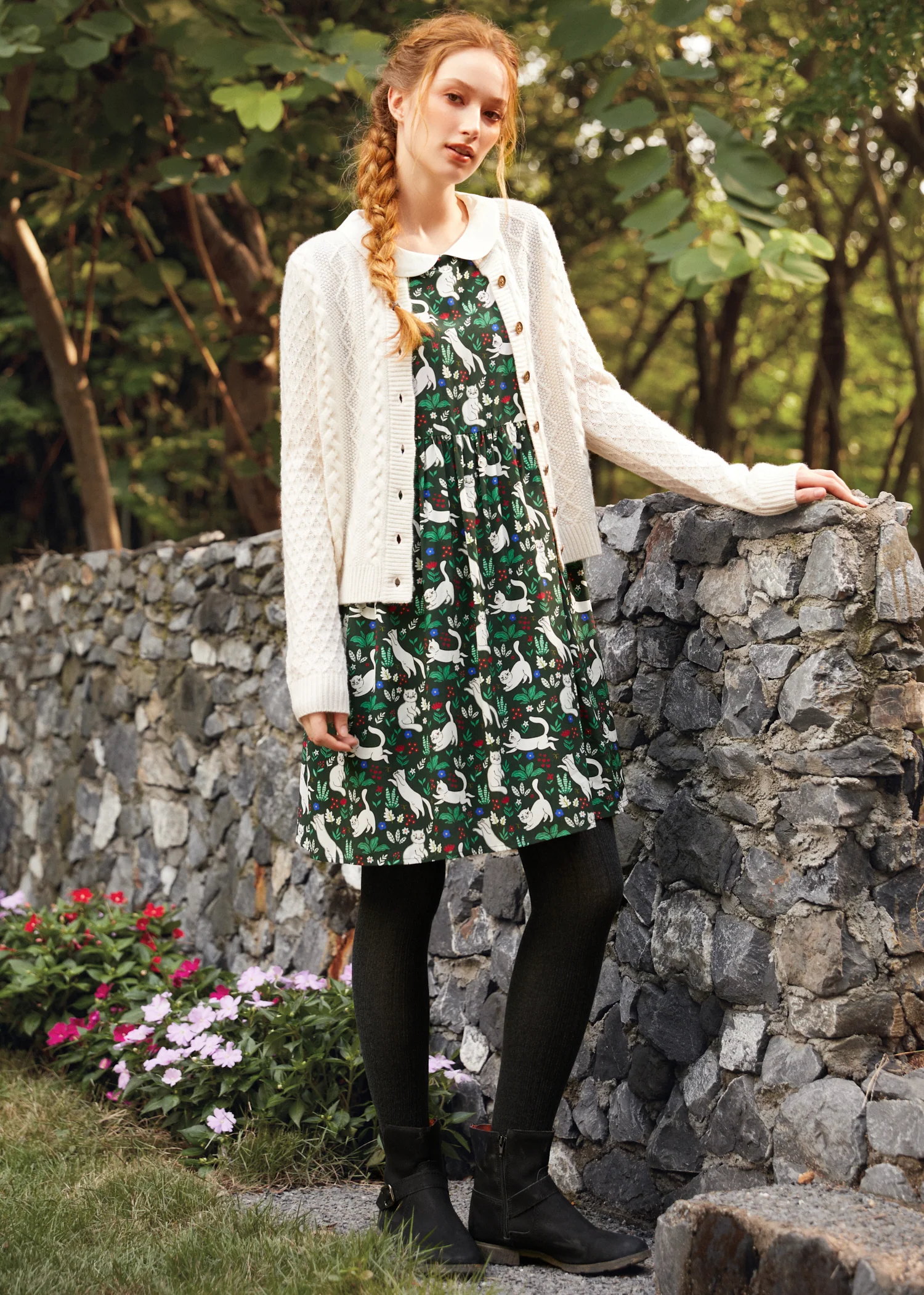 Whimsy & Wonder Collar Empire Dress - Olabens