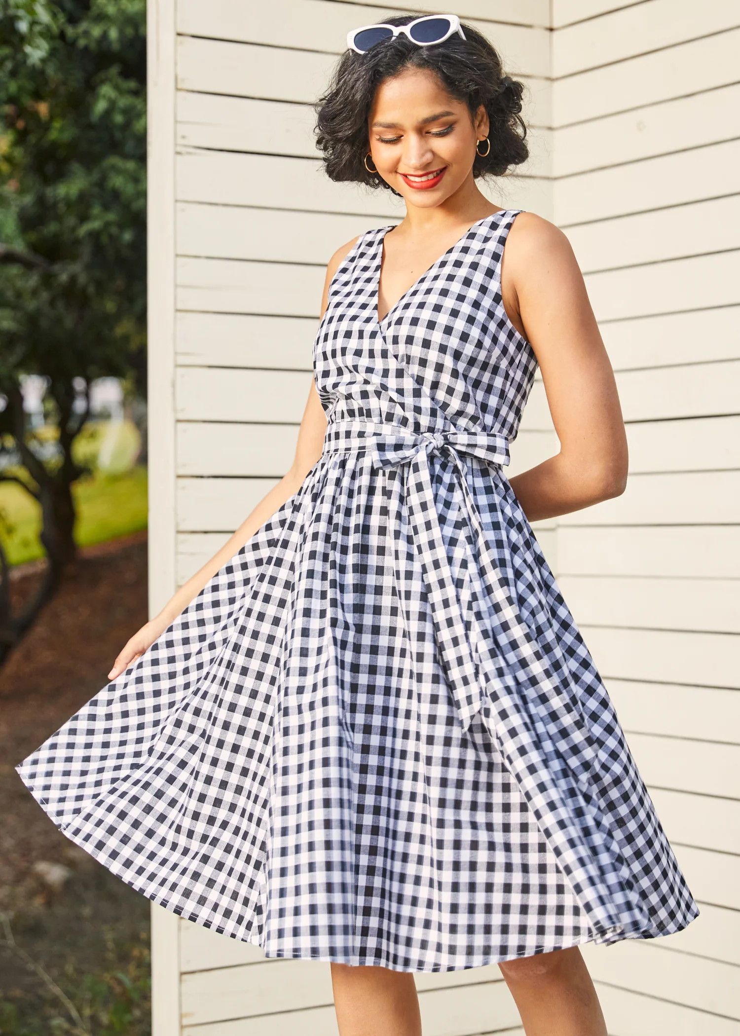 Instant Energy Faux-Wrap Dress - Olabens