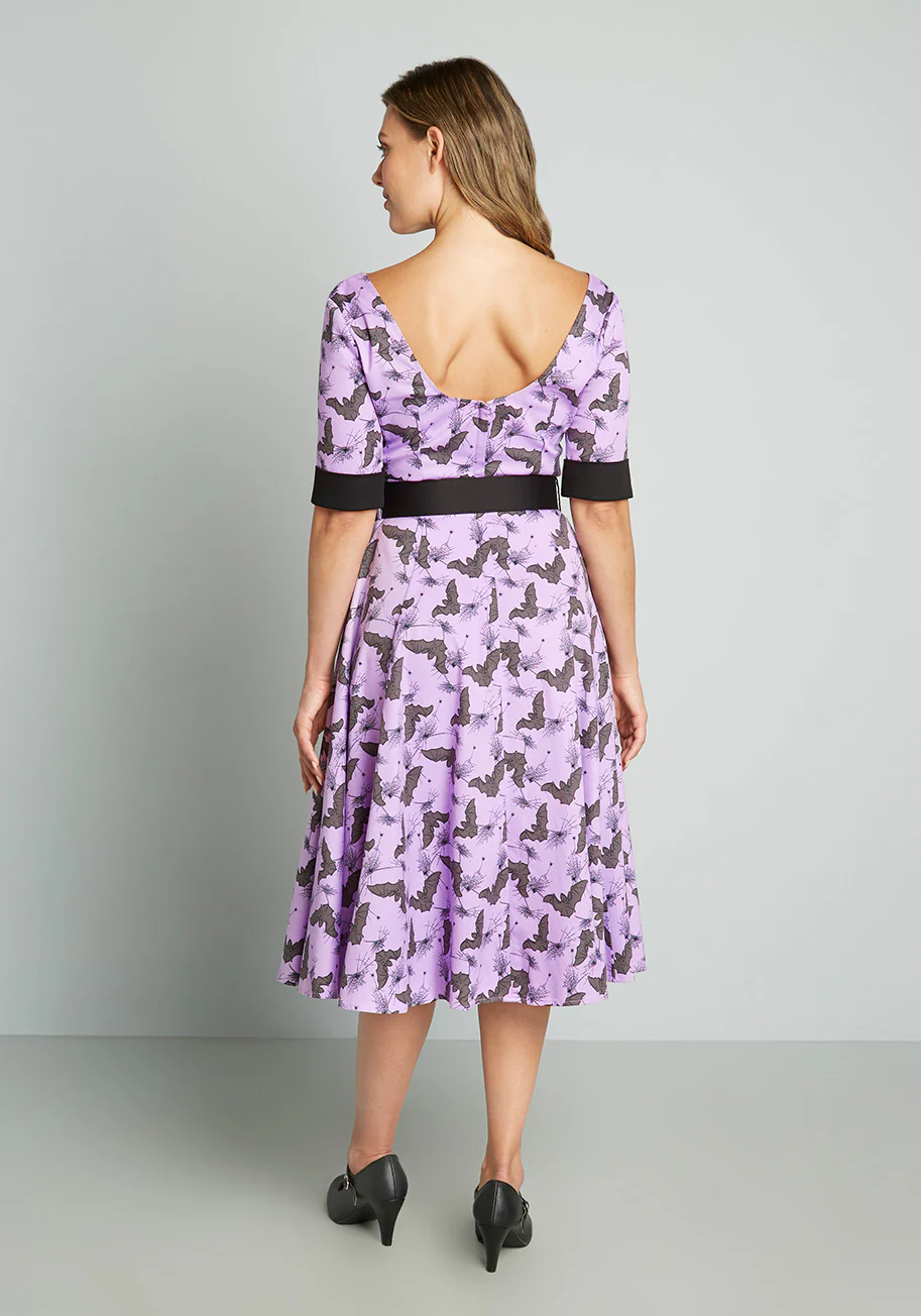 Isnyt x Collectif Oh So Fearful and Bright Swing Dress - Olabens