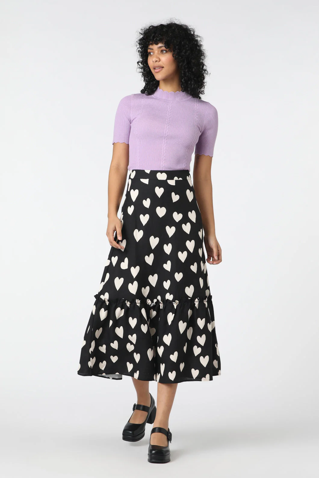 Love Hearts Midi Skirt - Olabens