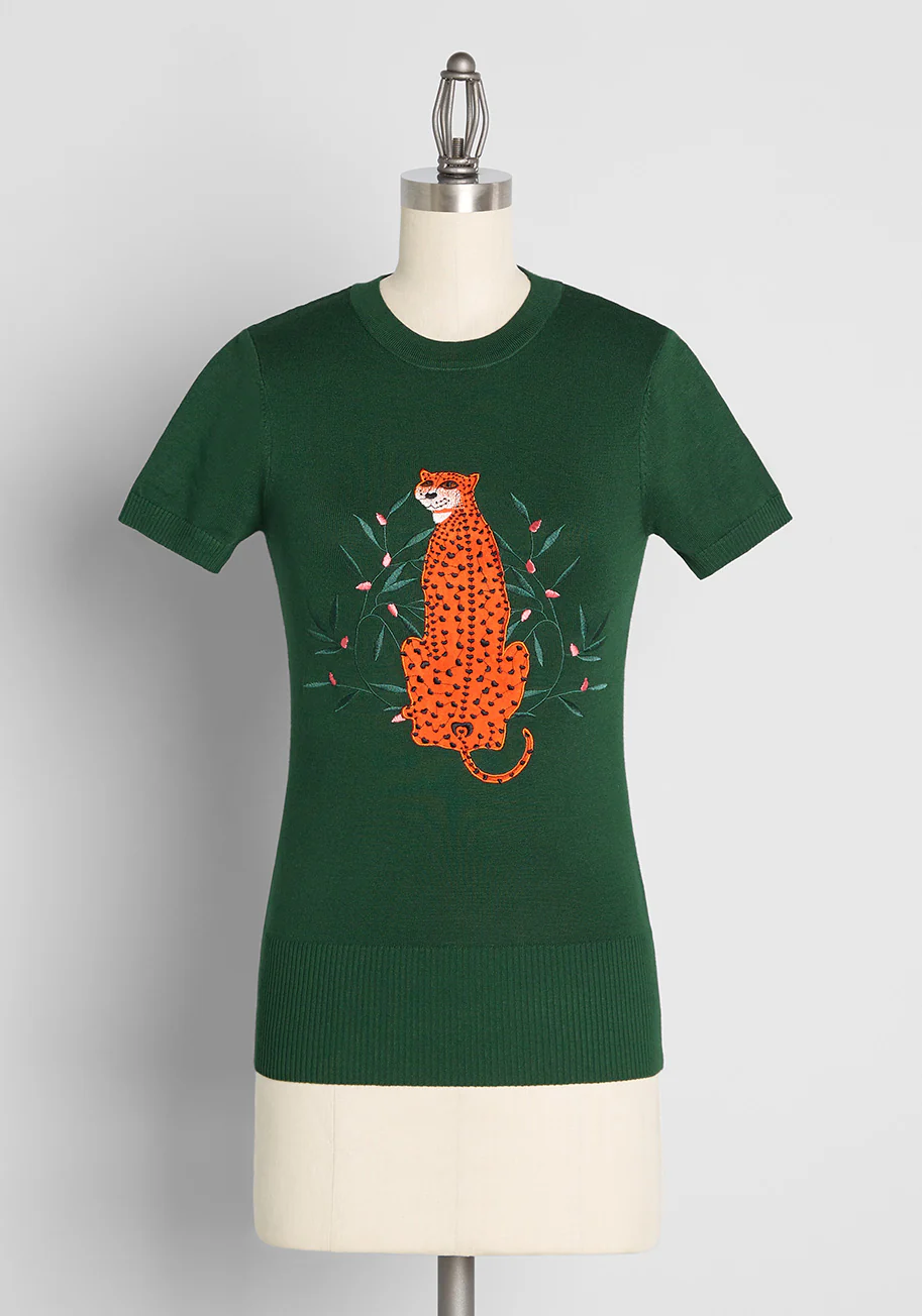 Sweet But Savage Embroidered Knit Top - Olabens