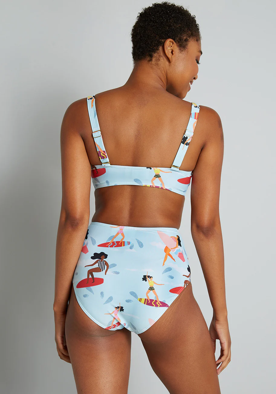 The Sara High-Waisted Bikini Bottom - Olabens