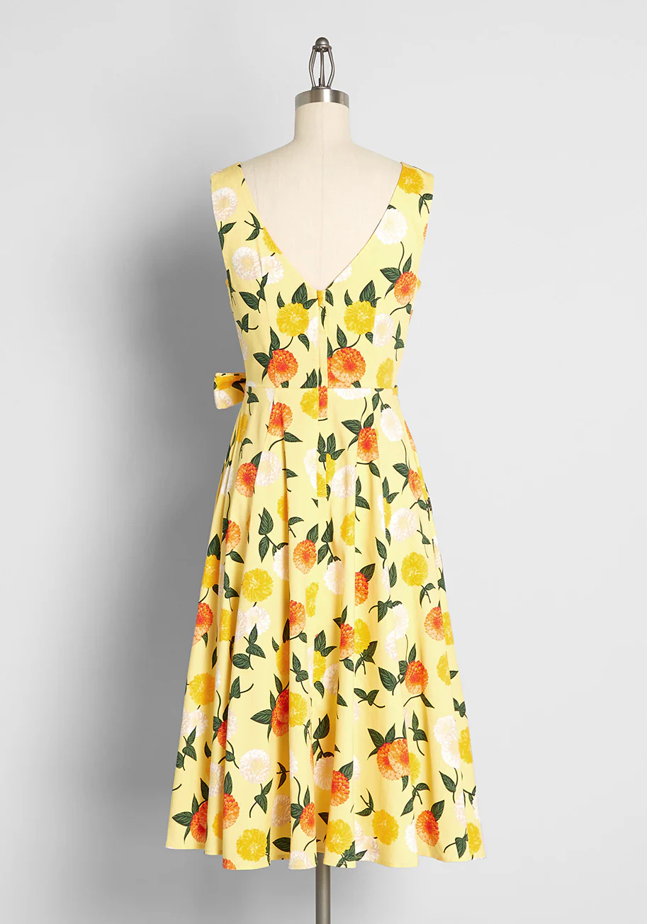 Marigold Medley Swing Dress - Olabens