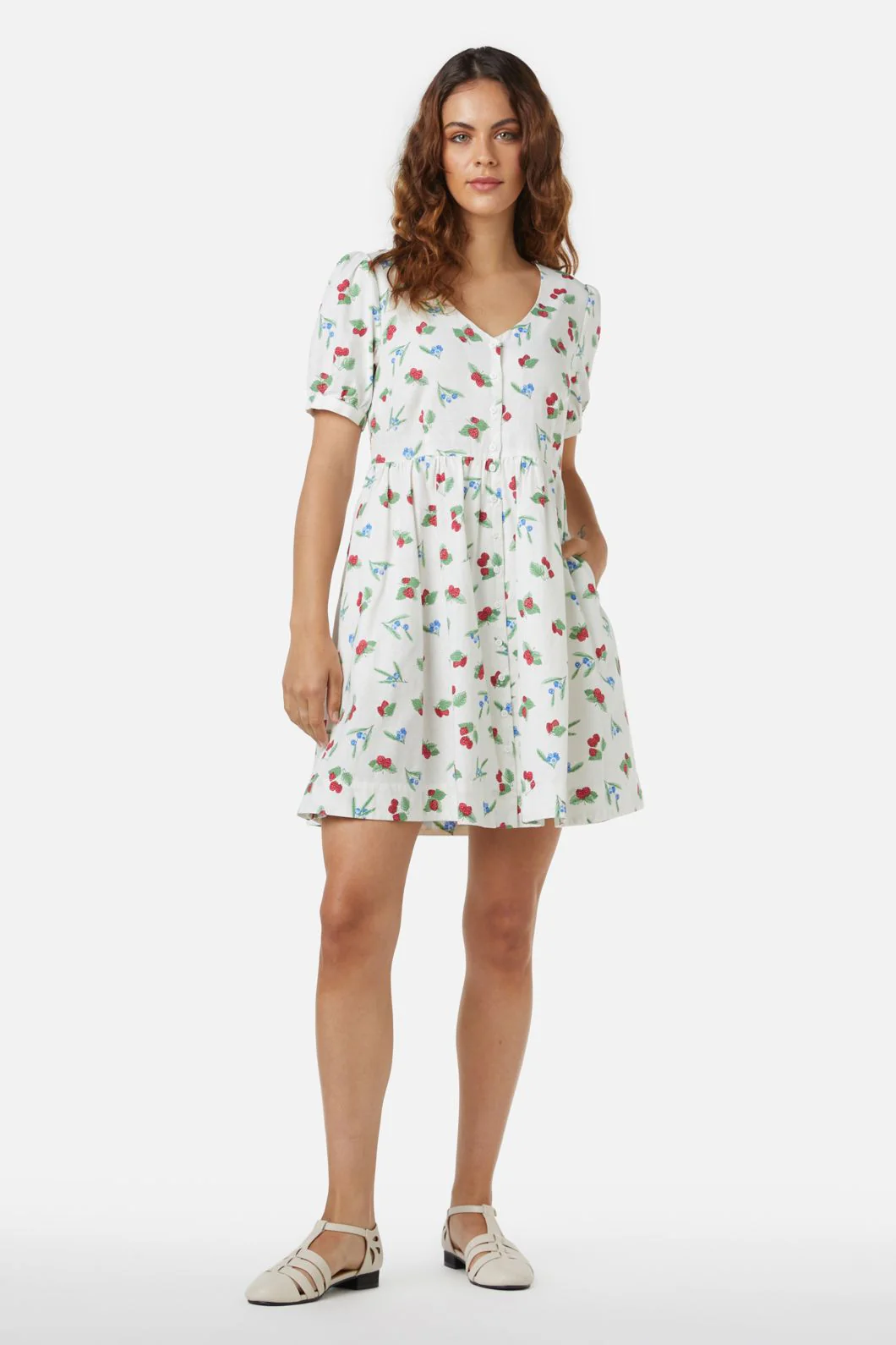 Berry Button Down Dress - Olabens