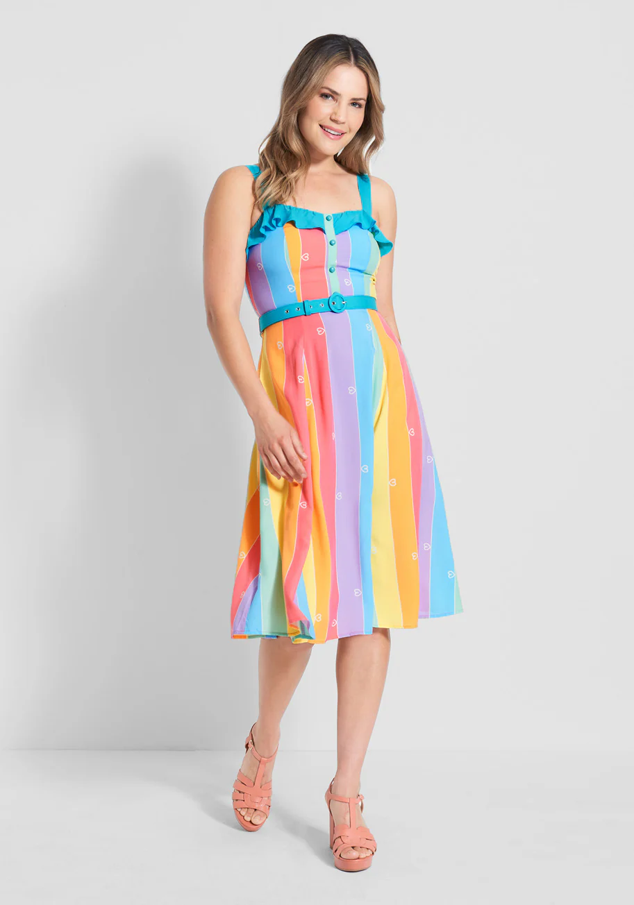 Isnyt x Collectif Rainbow Dream Lover Swing Dress - Olabens