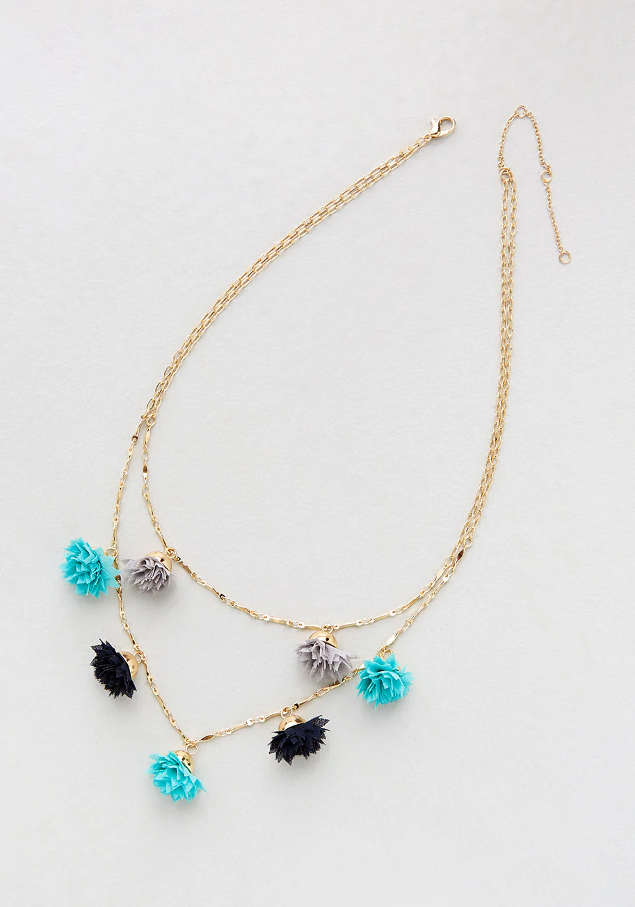 Frazzle of Flowers Layered Necklace - Olabens