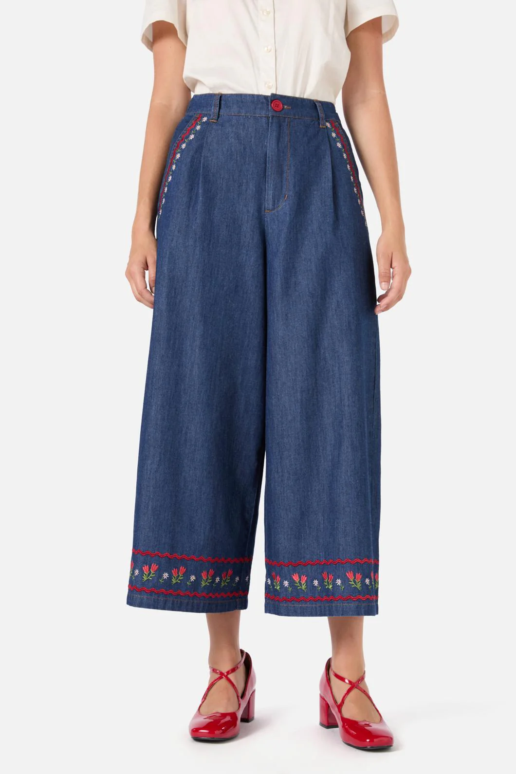 Meadow Embroidered Culotte - Olabens