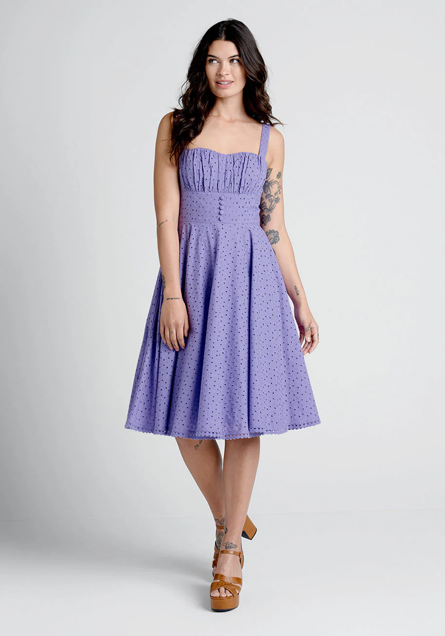 Anglaise For Days Fit and Flare Dress - Olabens