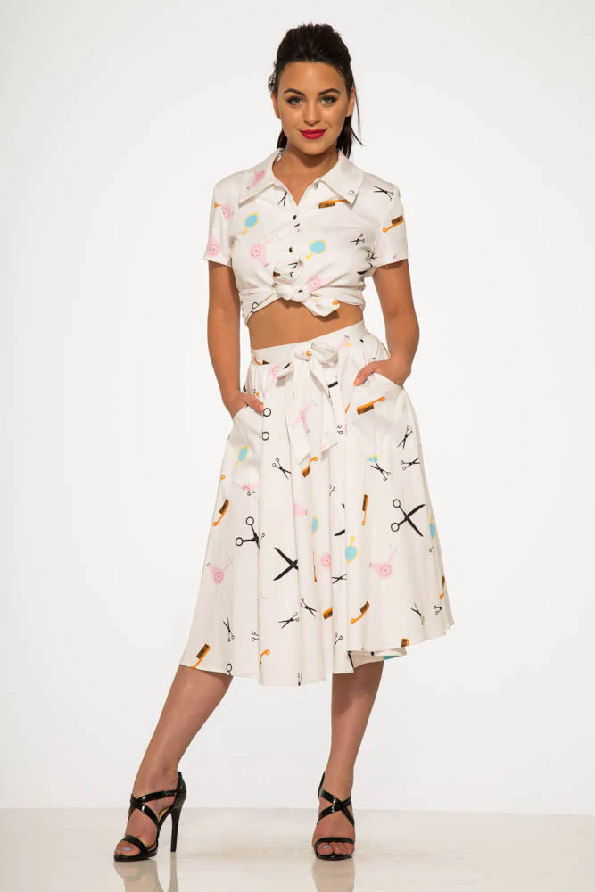 Beauty Salon Top and Swing Skirt - Olabens