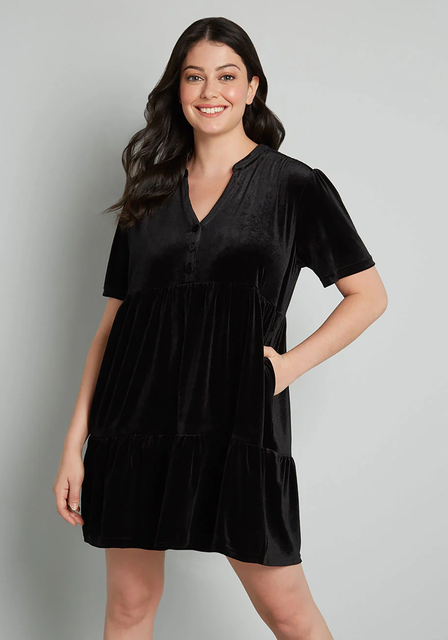 Levels Of Levity Tiered Babydoll Dress - Olabens