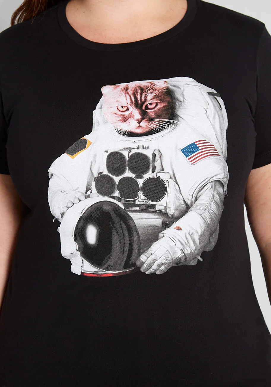 Cat-stronaut Graphic Tee - Olabens