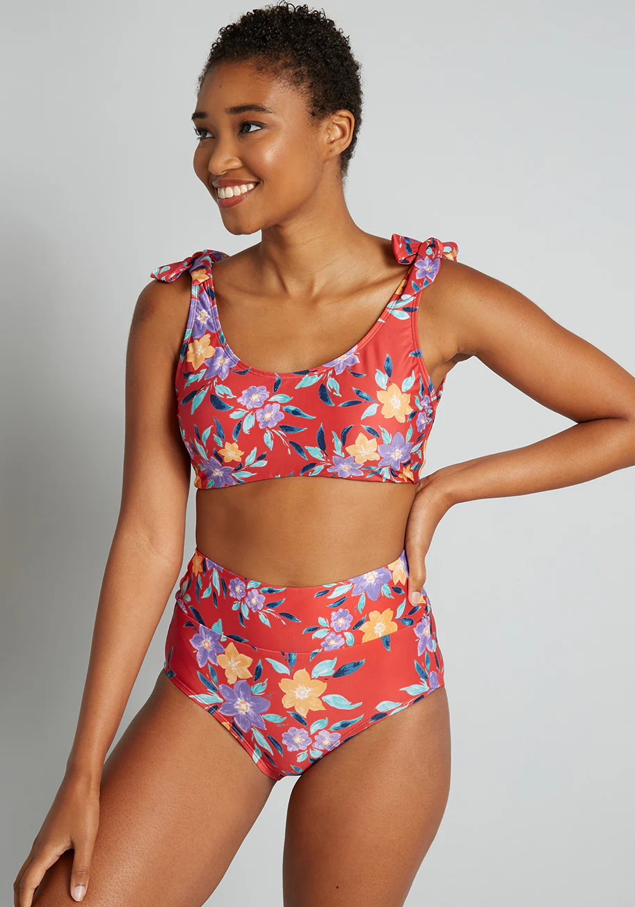 The Clarice High-Waisted Bikini Bottom - Olabens