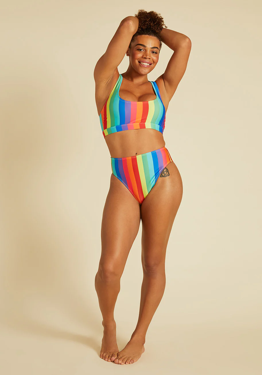 The Franky High-Waisted Bikini Bottom - Olabens