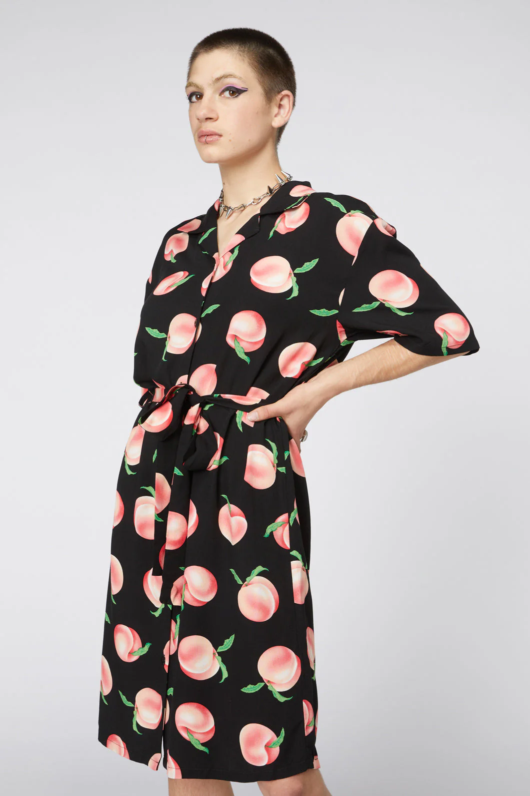 Peachy Viscose Shirt Dress - Olabens