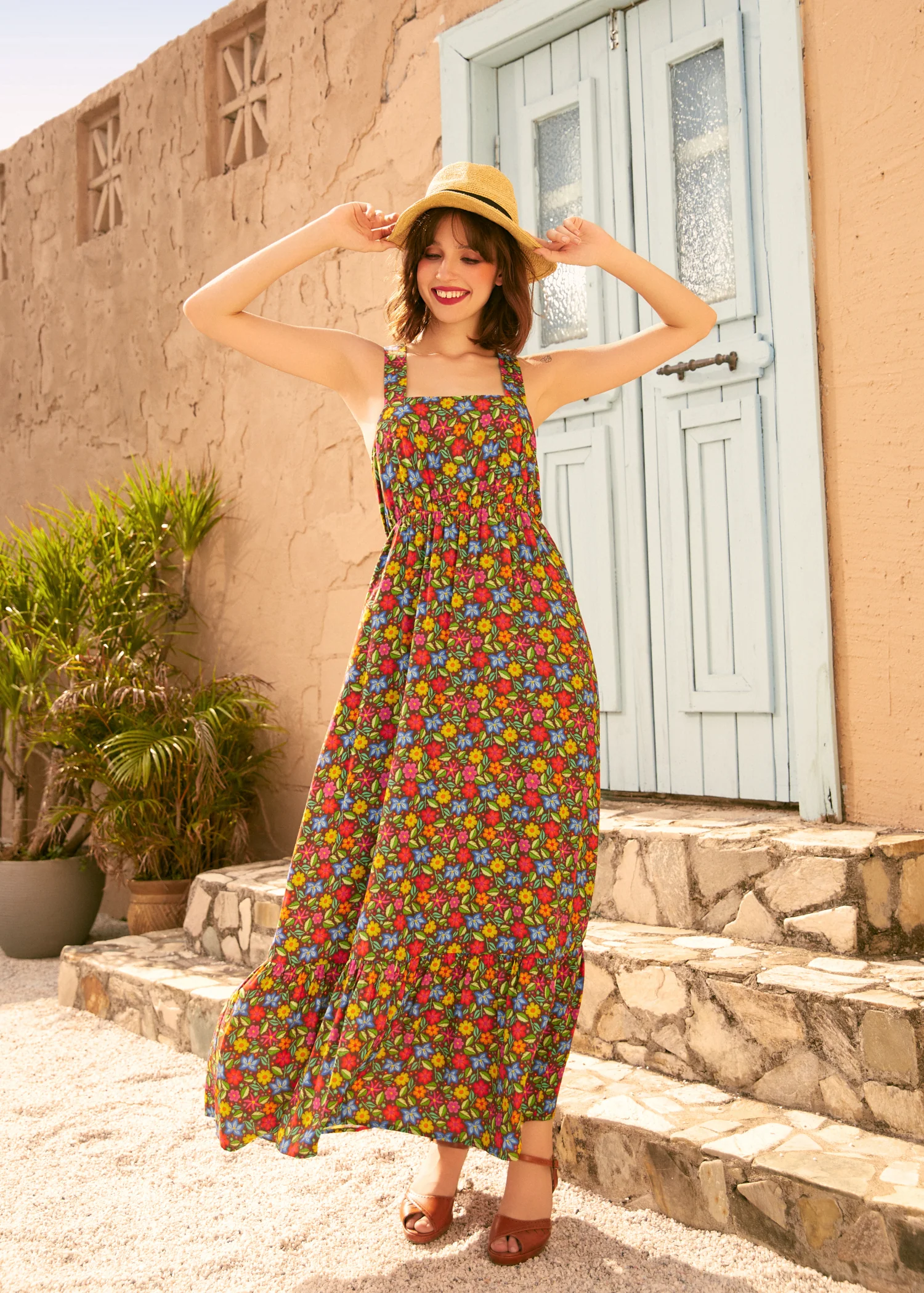 Sun-Kissed & Tiered Maxi Dress - Olabens
