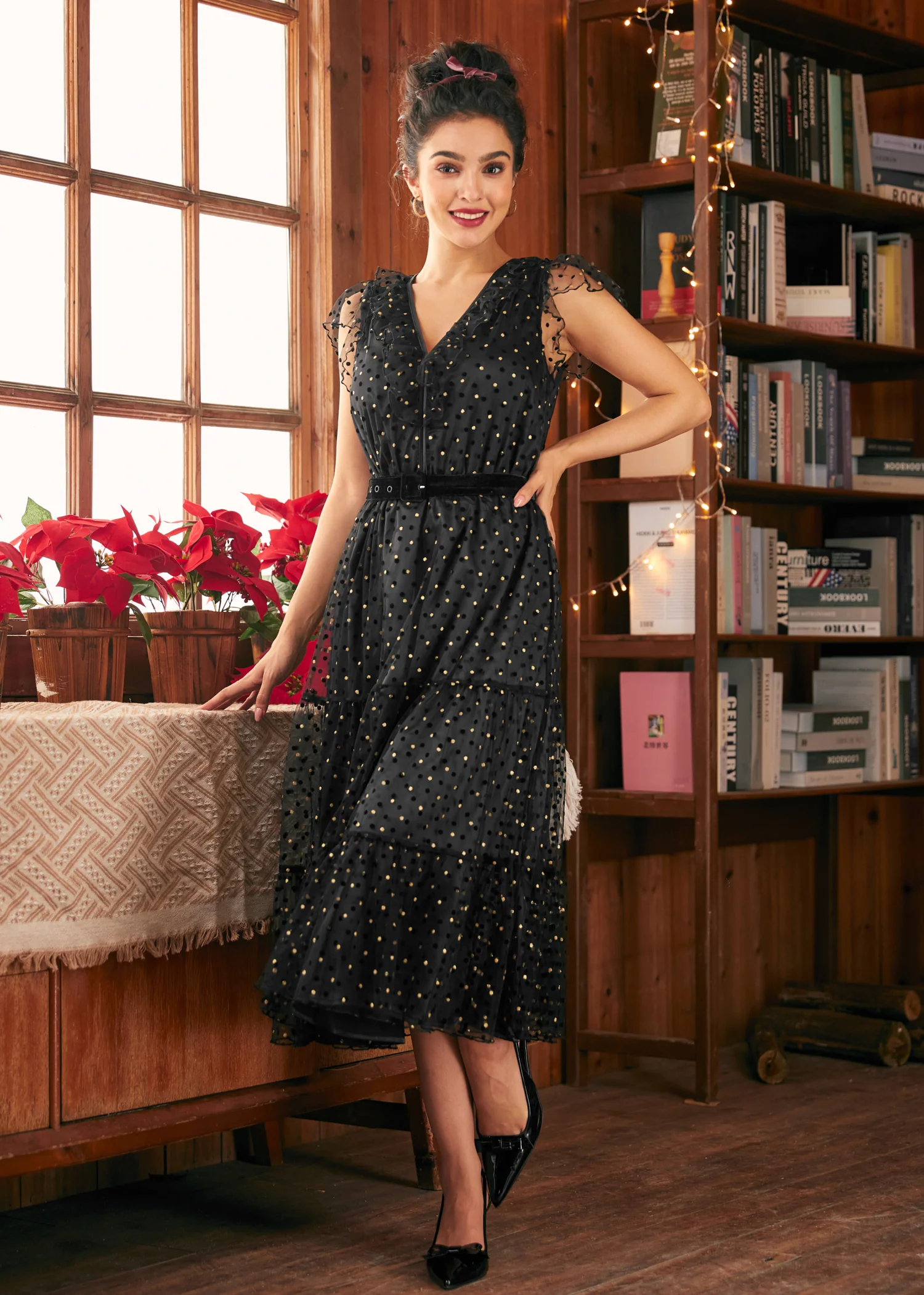 Garden Soir  e Butterfly Sleeve Maxi Dress - Olabens