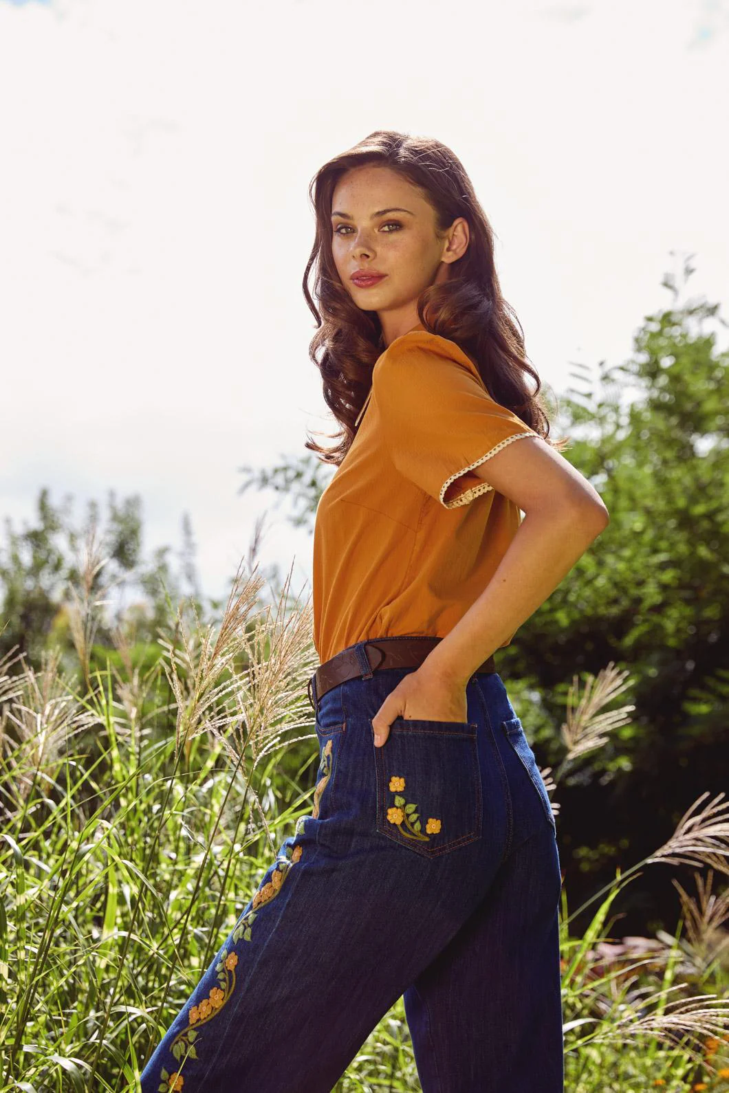 Flower Child Embroidered Jean - Olabens