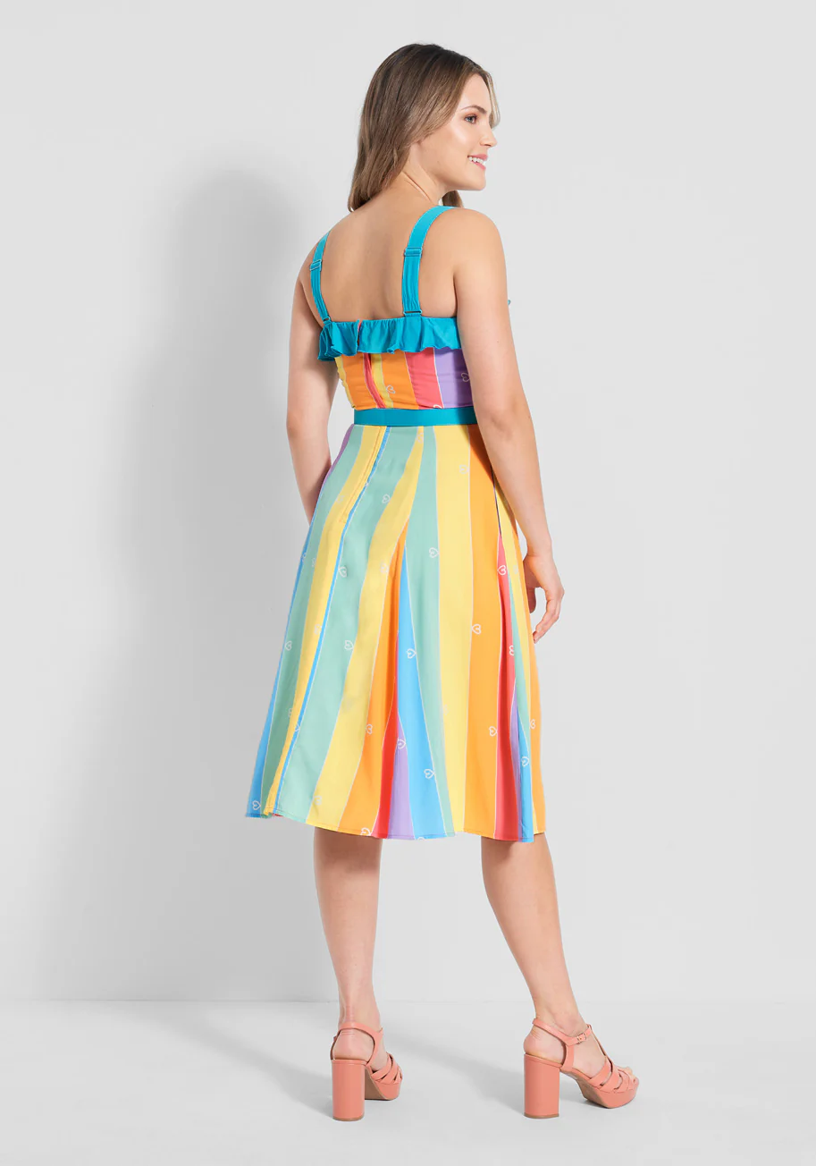Isnyt x Collectif Rainbow Dream Lover Swing Dress - Olabens