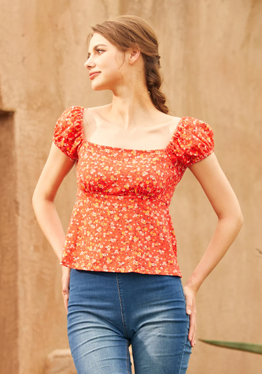 Empire Puff Sleeve Top - Olabens