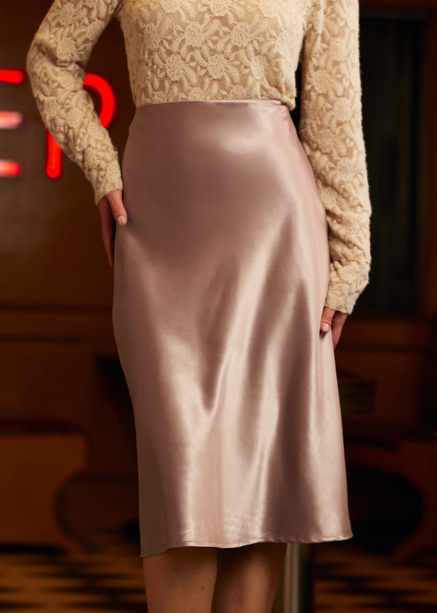 A Little Love Bias Midi Skirt - Olabens