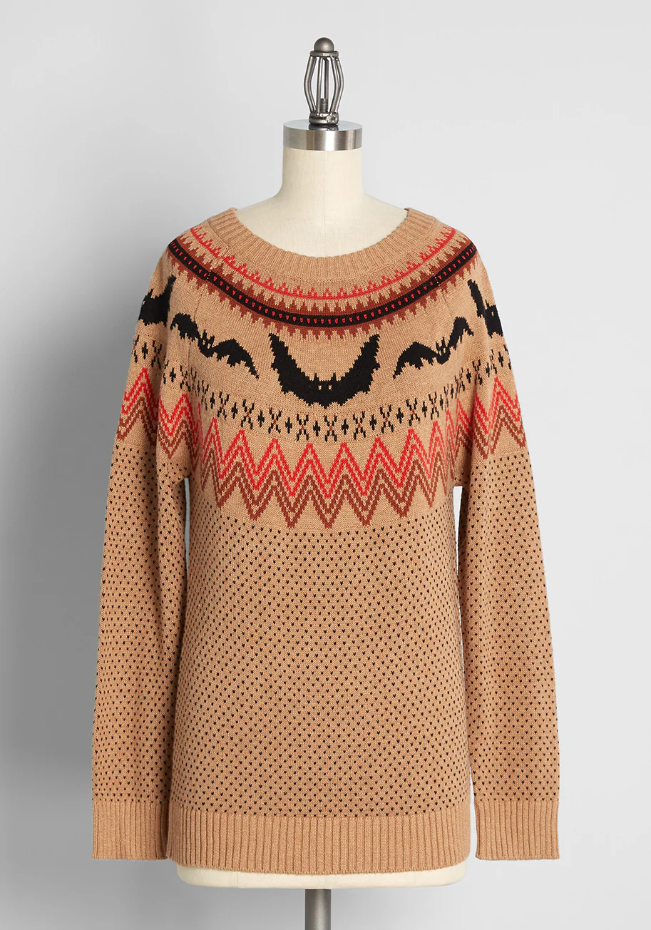 It Be Like 'Bat' Fair Isle Sweater - Olabens