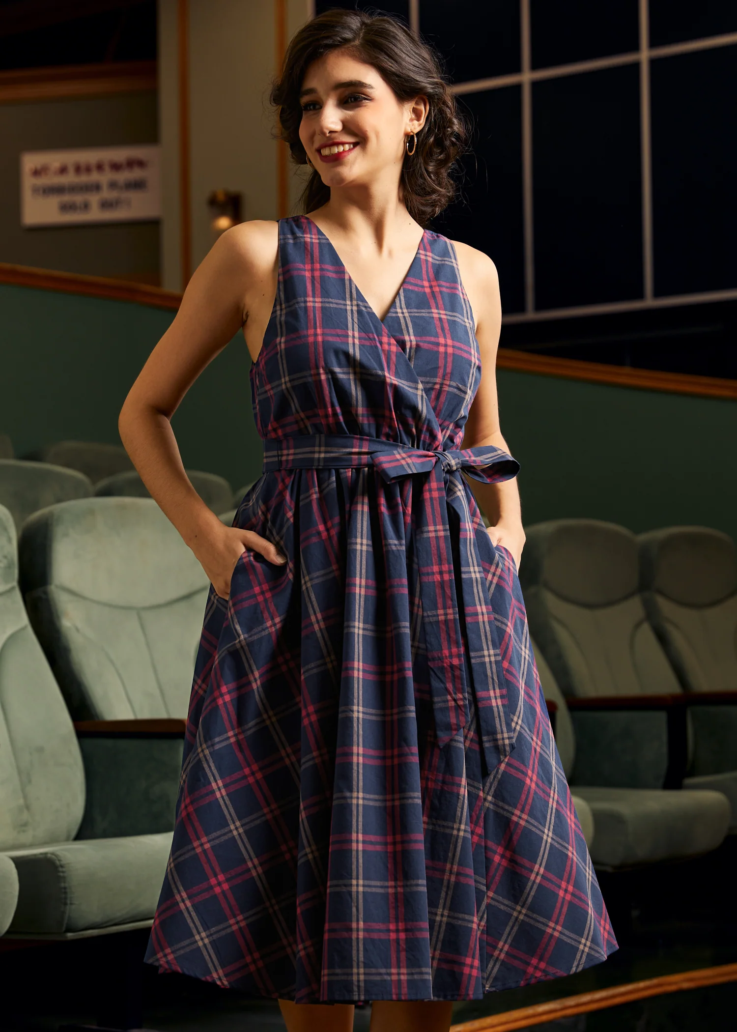 Instant Energy Faux-Wrap Dress - Olabens