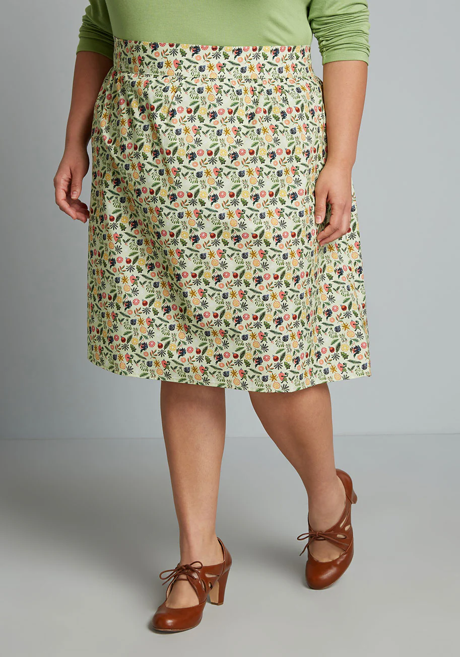 Isnyt X Retrolicious Holiday Magic Makers A-Line Skirt - Olabens