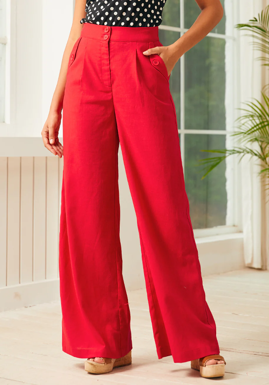 Lazy Afternoon Wide Leg Pants - Olabens