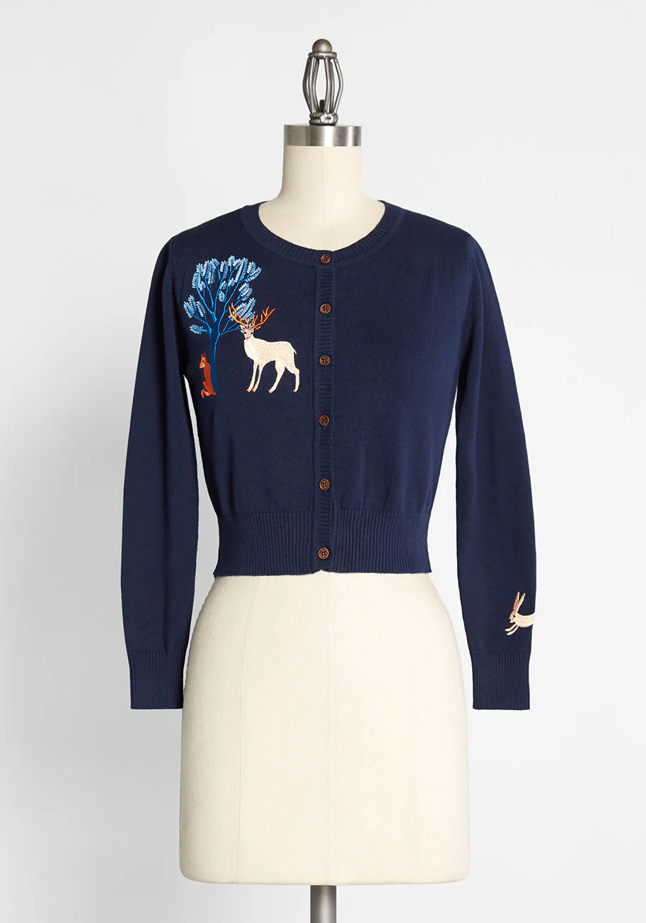 Curious Woodland Critters Cardigan - Olabens