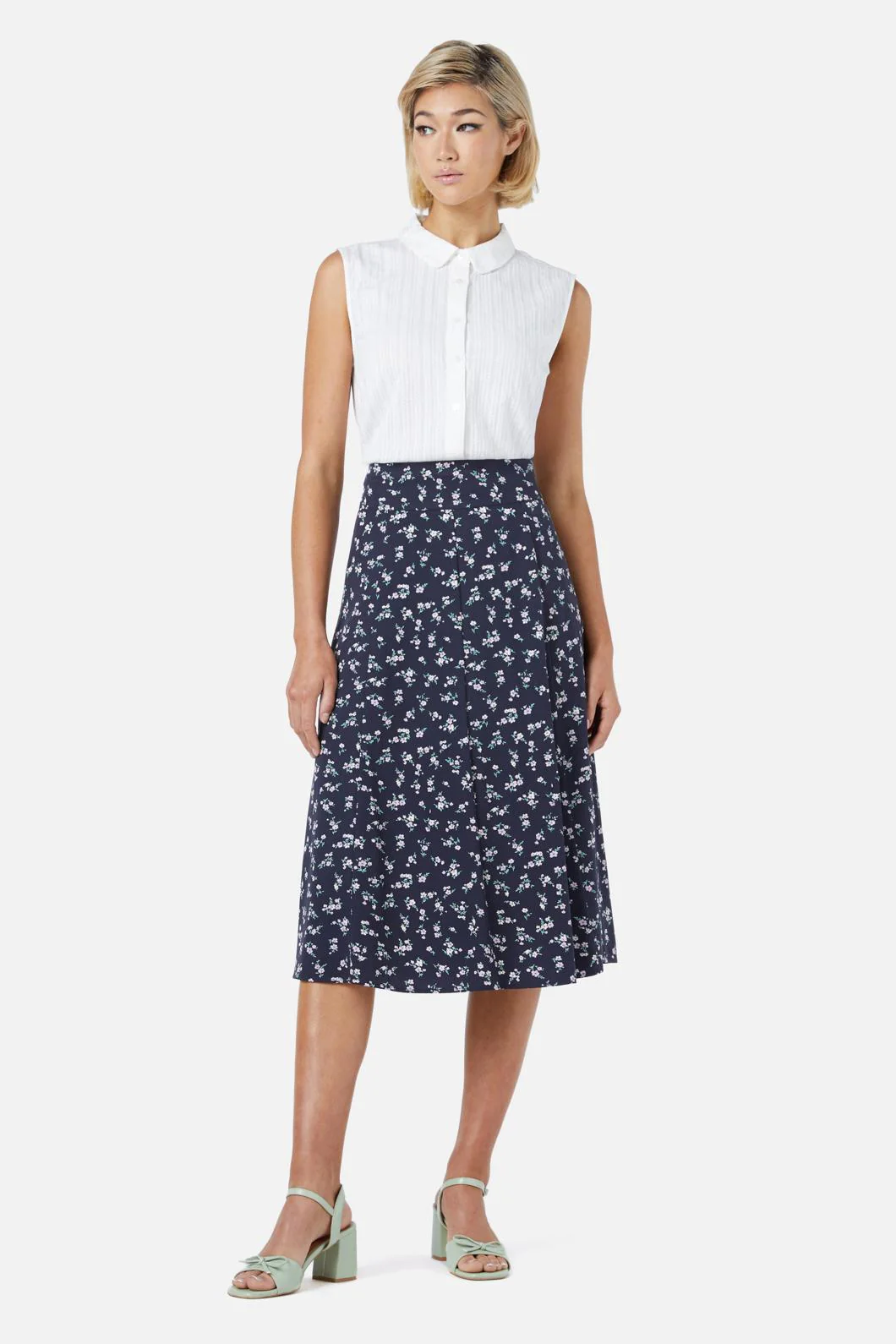 Lila Ditsy Midi Skirt - Olabens