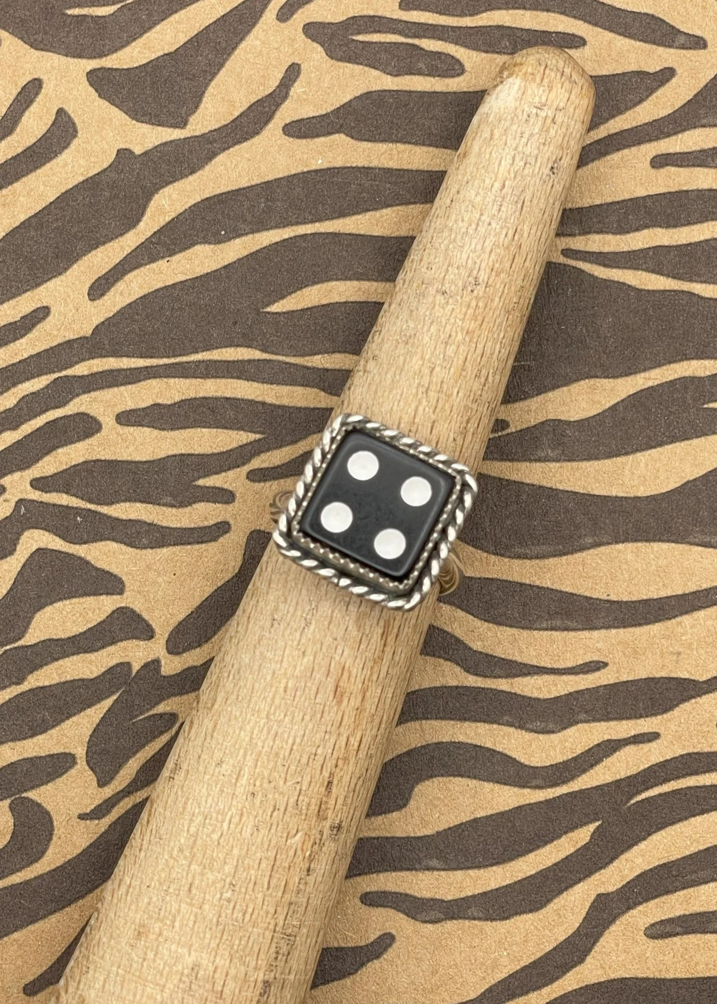 Sterling Silver Dice Ring - Olabens